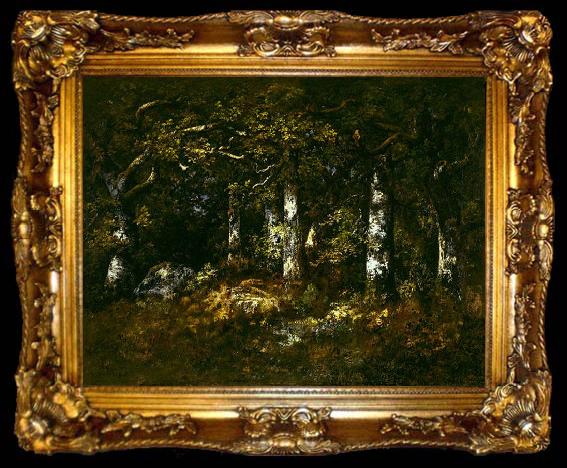 framed  unknow artist Forest of Fontainebleau, ta009-2